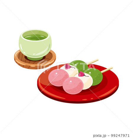 お茶　桜漬け　三色団子1 99247971