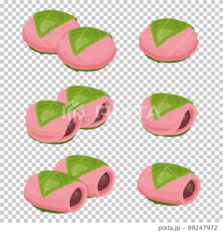 Sakura Mochi Set - Stock Illustration [99247972] - PIXTA