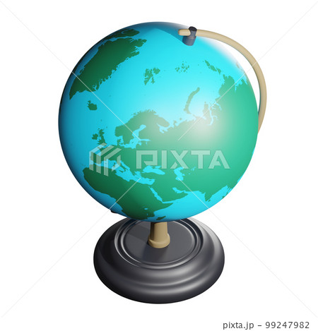 3D rendering of isometric school globe on wooden stand. Studying geography of countries and continents at school. Realistic PNG illustration isolated on transparent background 3D rendering of isometric school globe on wooden stand. Studying geography of countries and continents at school. Realistic PNG illustration isolated on transparent background 99247982