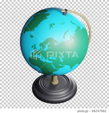 3D rendering of isometric school globe on wooden stand. Studying geography of countries and continents at school. Realistic PNG illustration isolated on transparent background 3D rendering of isometric school globe on wooden stand. Studying geography of countries and continents at school. Realistic PNG illustration isolated on transparent background 99247982