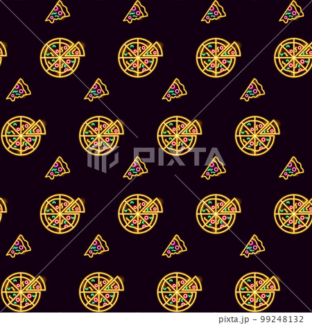 Pizza Neon Seamless Pattern Pizza Neon Seamless Pattern 99248132