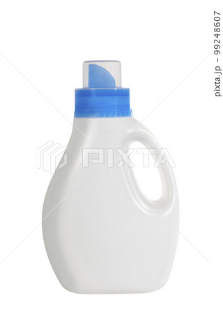 Plastic detergent container on a white isolated background. Cleaning concept Plastic detergent container on a white isolated background. Cleaning concept 99248607