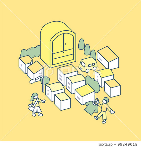 収納タンスと衣類 99249018