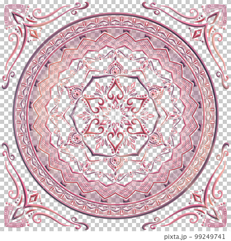 Mandala art (fancy, pink, geometric patterns) Mandala art (fancy, pink, geometric patterns) 99249741