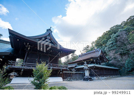 備前一宮　吉備津彦神社　本殿と渡殿 99249911