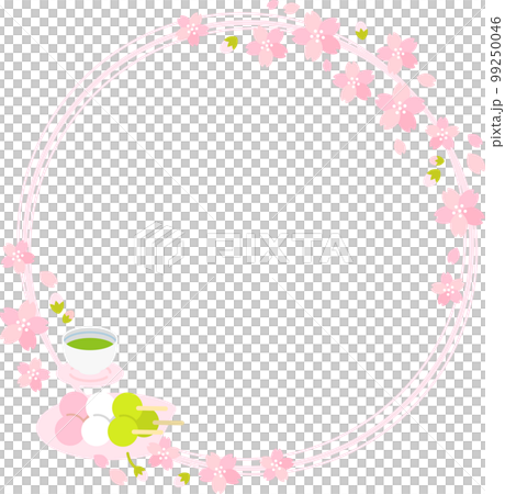 Spring, cherry blossoms, cherry blossom viewing, three-color dumplings 99250046
