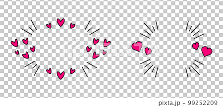 ハートのピンクの歓声、黄色い声援、マンガ風タイトルの見出し、ベクターイラスト素材 ハートのピンクの歓声、黄色い声援、マンガ風タイトルの見出し、ベクターイラスト素材 99252209