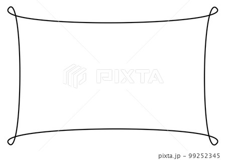 黒線のフレーム素材のイラスト素材 [99252345] PIXTA