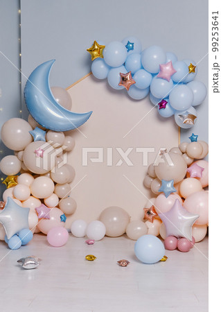 Children's photo zone with a lot of balloons Children's photo zone with a lot of balloons 99253641