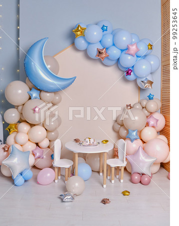 Children's photo zone with a lot of balloons Children's photo zone with a lot of balloons 99253645