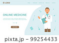 Internet page of online medicine services. Landing page. Flat. Vector. 99254433