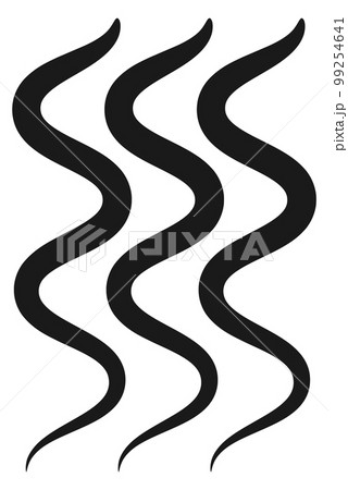Calligraphic black waves symbol. Decorative vertical lines Calligraphic black waves symbol. Decorative vertical lines 99254641
