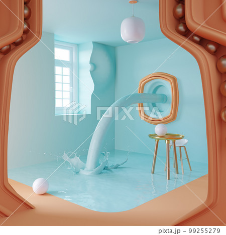 Mirror magic, . Fantasy room, magical view. Mirror magic, . Fantasy room, magical view. 99255279