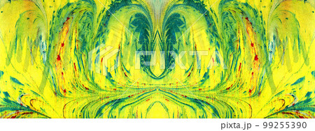 Ebru handmade art, traditional Turkish Ebru technique, painting on water, followed by paper prints Ebru handmade art, traditional Turkish Ebru technique, painting on water, followed by paper prints 99255390
