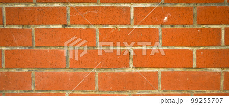 Old red brick wall vintage texture, brick wall close up texture Old red brick wall vintage texture, brick wall close up texture 99255707