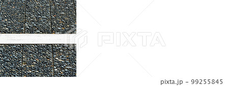 Wall texture decorated with blue pebbles, pebbles glued to the wall, banner mock up poster desing Wall texture decorated with blue pebbles, pebbles glued to the wall, banner mock up poster desing 99255845