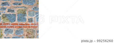 Sturdy blue and gray cut stone brick wall, seamless lined up, banner mock up poster desing Sturdy blue and gray cut stone brick wall, seamless lined up, banner mock up poster desing 99256260