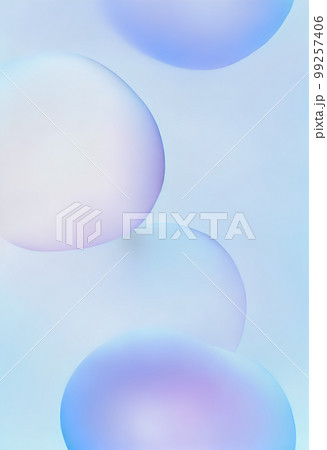Minimalist Abstract Bubbles, or Sphere for Poster, Book Cover or Advertisement Background. Aqua and Light Blue. 99257406