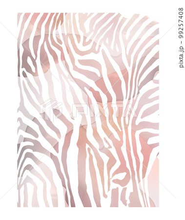 Vector Minimalist Watercolor Zebra  Pattern Screen Print for Poster, Book Cover or Advertisement Background. 99257408
