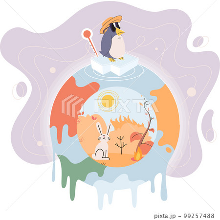 Global warming melting ice Cut Out Stock Images & Pictures - Alamy