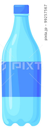 Cartoon plastic bottle. Fresh water drink icon Cartoon plastic bottle. Fresh water drink icon 99257567