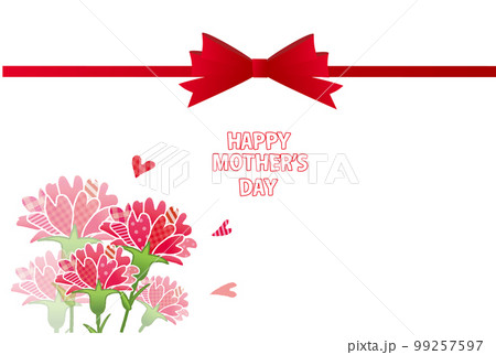 カーネーションの花 パターン柄生地風 グリーティングカード 母の日 カーネーションの花 パターン柄生地風 グリーティングカード 母の日 99257597