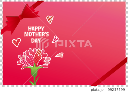 カーネーションの花 パターン柄生地風 グリーティングカード 母の日 カーネーションの花 パターン柄生地風 グリーティングカード 母の日 99257599