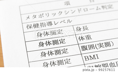 身体測定 健康診断 健康管理 医療 メタボリックシンドローム 身体測定 健康診断 健康管理 医療 メタボリックシンドローム 99257611