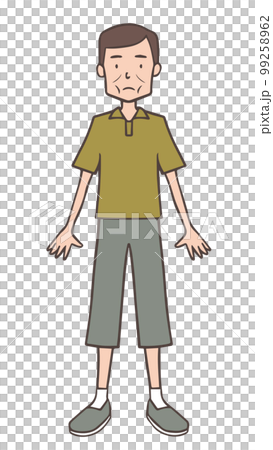 痩せている中年男性、おじさん 痩せている中年男性、おじさん 99258962
