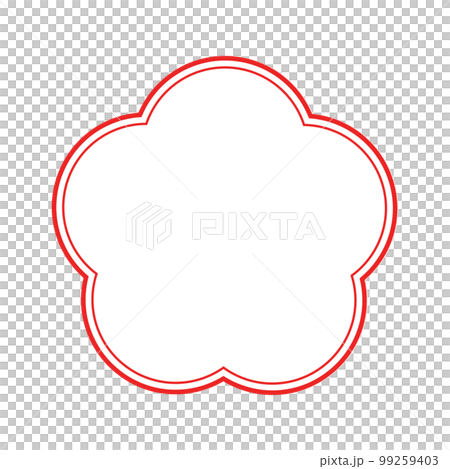 Celebration stamp, icon frame 10 plum type 99259403