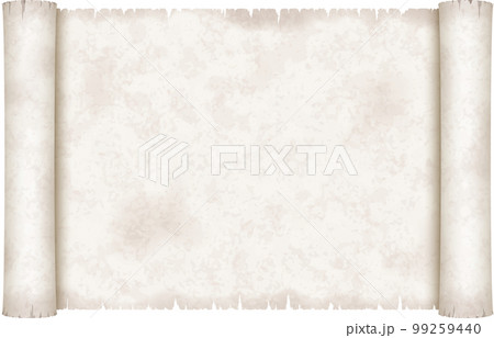 古びて破れかけた昔の紙の巻物のイメージ　フレーム 99259440