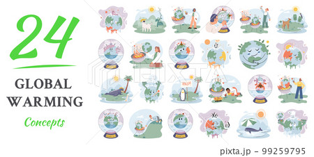 Climate change weather global greenhouse warming risks metaphor concept. Save planet 99259795