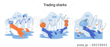 Whale emerges from water and holds gold coins on its nose. Inexperienced investor, bad investment Whale emerges from water and holds gold coins on its nose. Inexperienced investor, bad investment 99259945