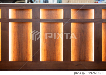 Wooden and light decorated in coffee shop Wooden and light decorated in coffee shop 99261829