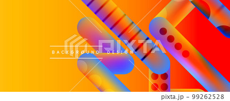 Techno round shapes, lines abstract background with glossy elements. Vector Illustration For Wallpaper, Banner, Background, Card, Book Illustration, landing page 99262528