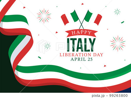 Italy Liberation Day Illustration with Holiday Celebrate on April 25 and Wave Flag Italian in Flat Cartoon Hand Drawn for Landing Page Templates Italy Liberation Day Illustration with Holiday Celebrate on April 25 and Wave Flag Italian in Flat Cartoon Hand Drawn for Landing Page Templates 99263800