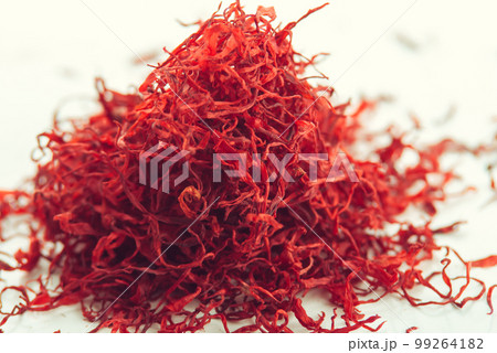heap of dryed saffron spice heap of dryed saffron spice 99264182