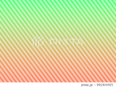 ポップでサイケデリックな斜め直線背景 黄緑・オレンジ 99264405