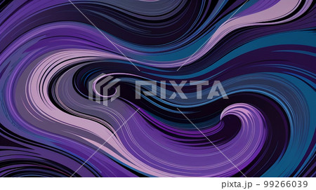 紫の液体状のテクスチャ　インクドロップ　液状 99266039