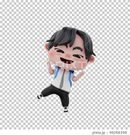 3d render cute character education illustration 3d render cute character education illustration 99266398