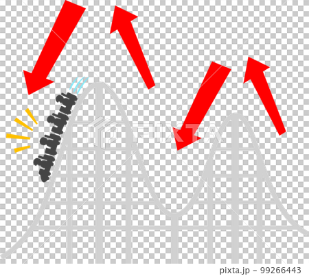 Roller coaster with extreme height difference 99266443