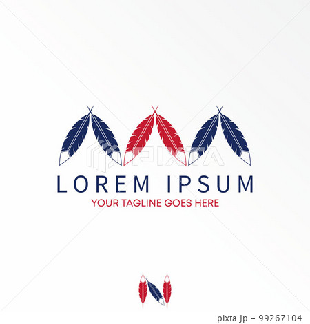 Simple and unique Bird feathers Indian image graphic icon logo design abstract concept vector stock. Can be used as a symbol related to tribal. Simple and unique Bird feathers Indian image graphic icon logo design abstract concept vector stock. Can be used as a symbol related to tribal. 99267104