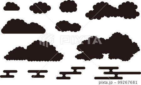 雲　パーツ　セット　シルエット 99267681