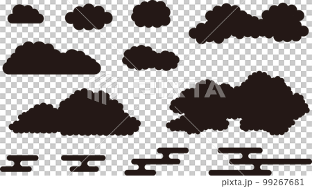 Cloud vector silhouette