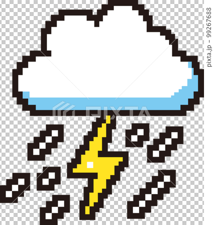 閃電圖標像素藝術 閃電圖標像素藝術 99267688