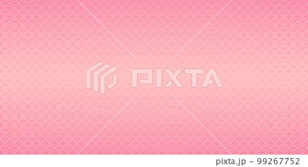 ピンクの七宝柄の背景画像 　桃色の和柄背景 99267752