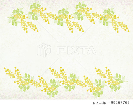 手描きの優しいミモザ フレーム-5 99267765