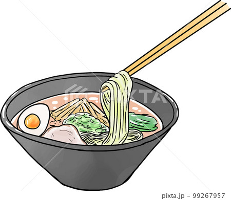 こってり系ラーメンのイラスト こってり系ラーメンのイラスト 99267957