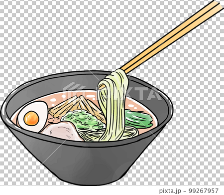 こってり系ラーメンのイラスト こってり系ラーメンのイラスト 99267957