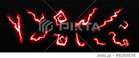 Thunder game lightning effect. Magic neon effect Thunder game lightning effect. Magic neon effect 99268830